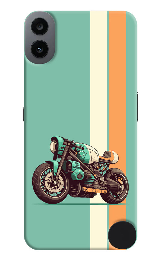 Striped Moto Drift CMF by Nothing Phone 1 Hard Case Back Cover by Casekaro