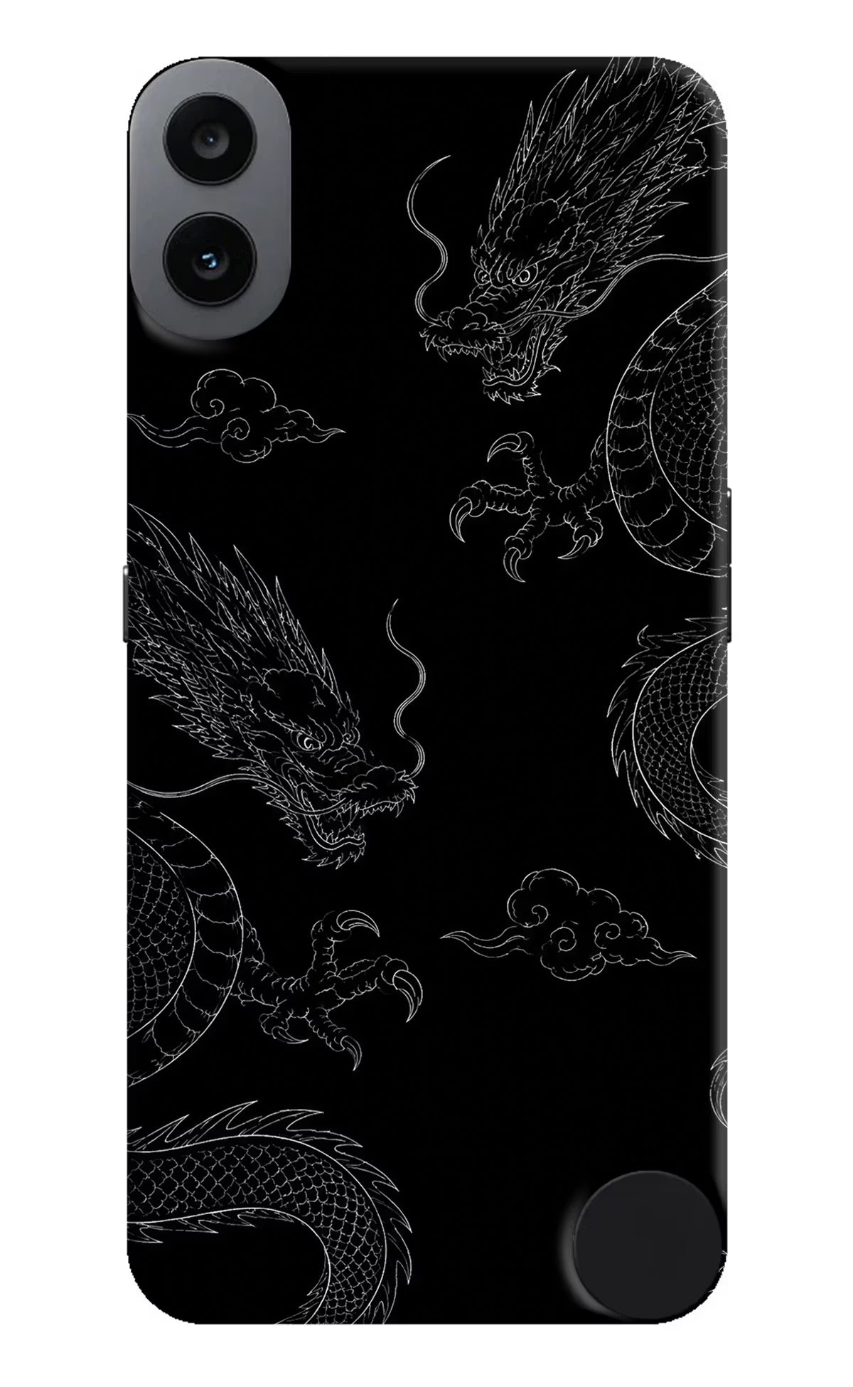Twin Dragons CMF by Nothing Phone 1 Hard Case Back Cover by Casekaro