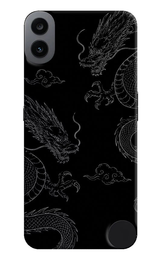 Twin Dragons CMF by Nothing Phone 1 Hard Case Back Cover by Casekaro