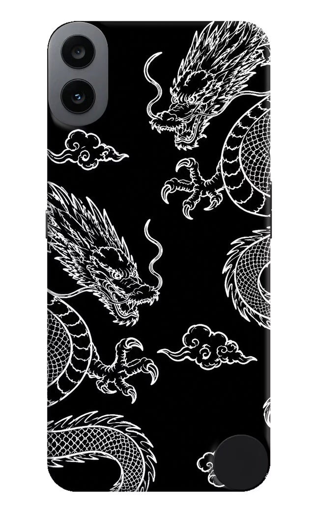 Twin Dragons CMF by Nothing Phone 1 Hard Case Back Cover by Casekaro