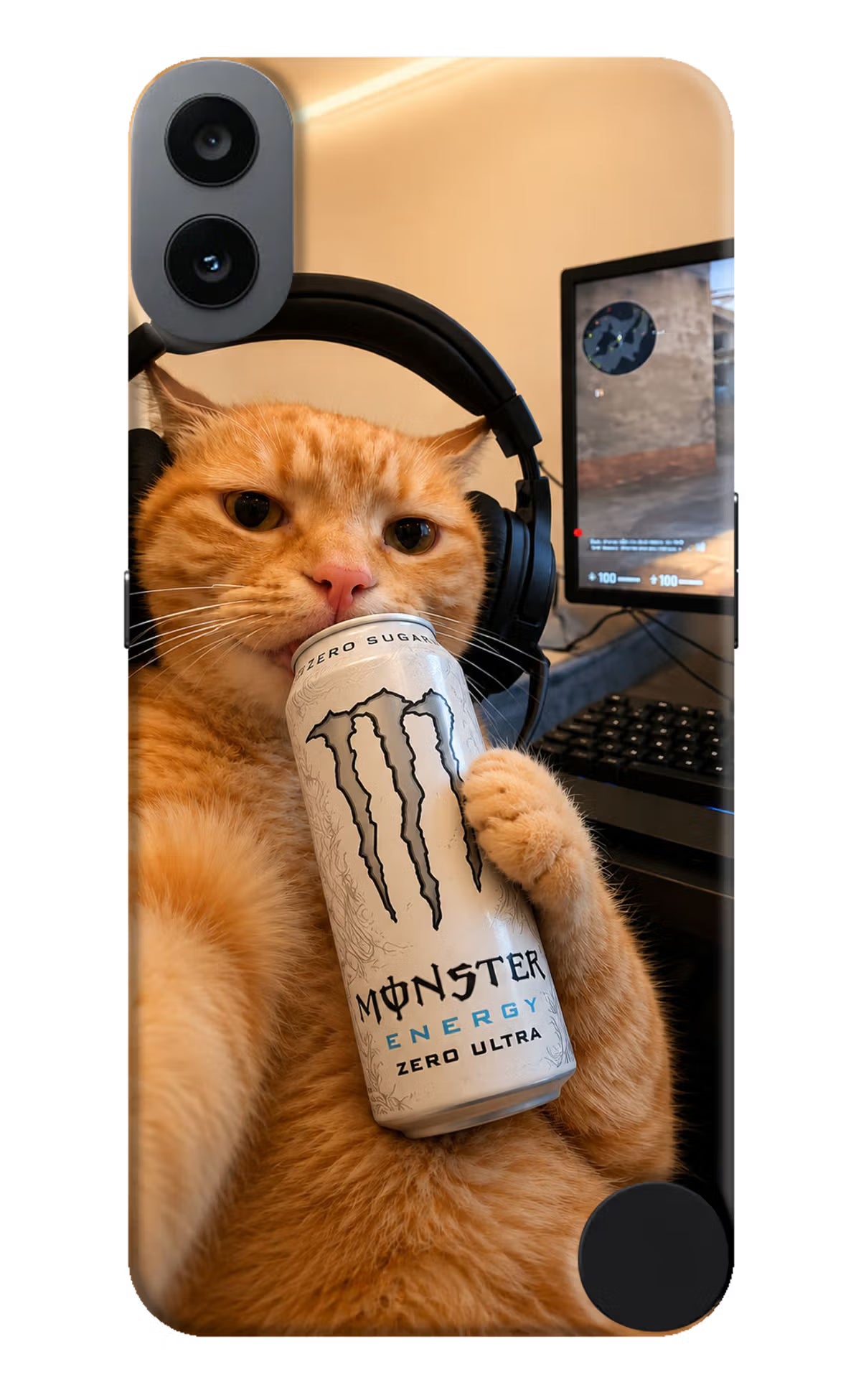Gamer Cat Energy CMF by Nothing Phone 1 Back Cover