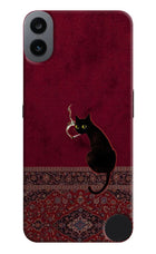Midnight Cat CMF by Nothing Phone 1 Hard Case Back Cover by Casekaro