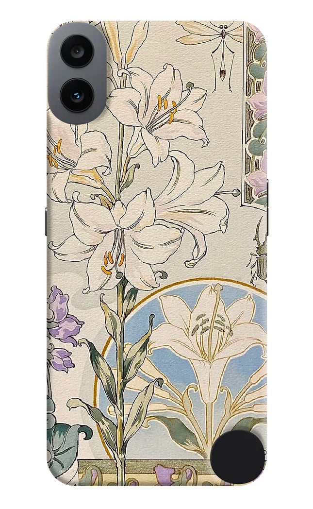 White Lily CMF by Nothing Phone 1 Hard Case Back Cover by Casekaro