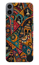 Folk Print CMF by Nothing Phone 1 Hard Case Back Cover by Casekaro