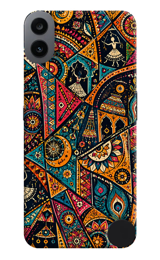 Folk Print CMF by Nothing Phone 1 Hard Case Back Cover by Casekaro