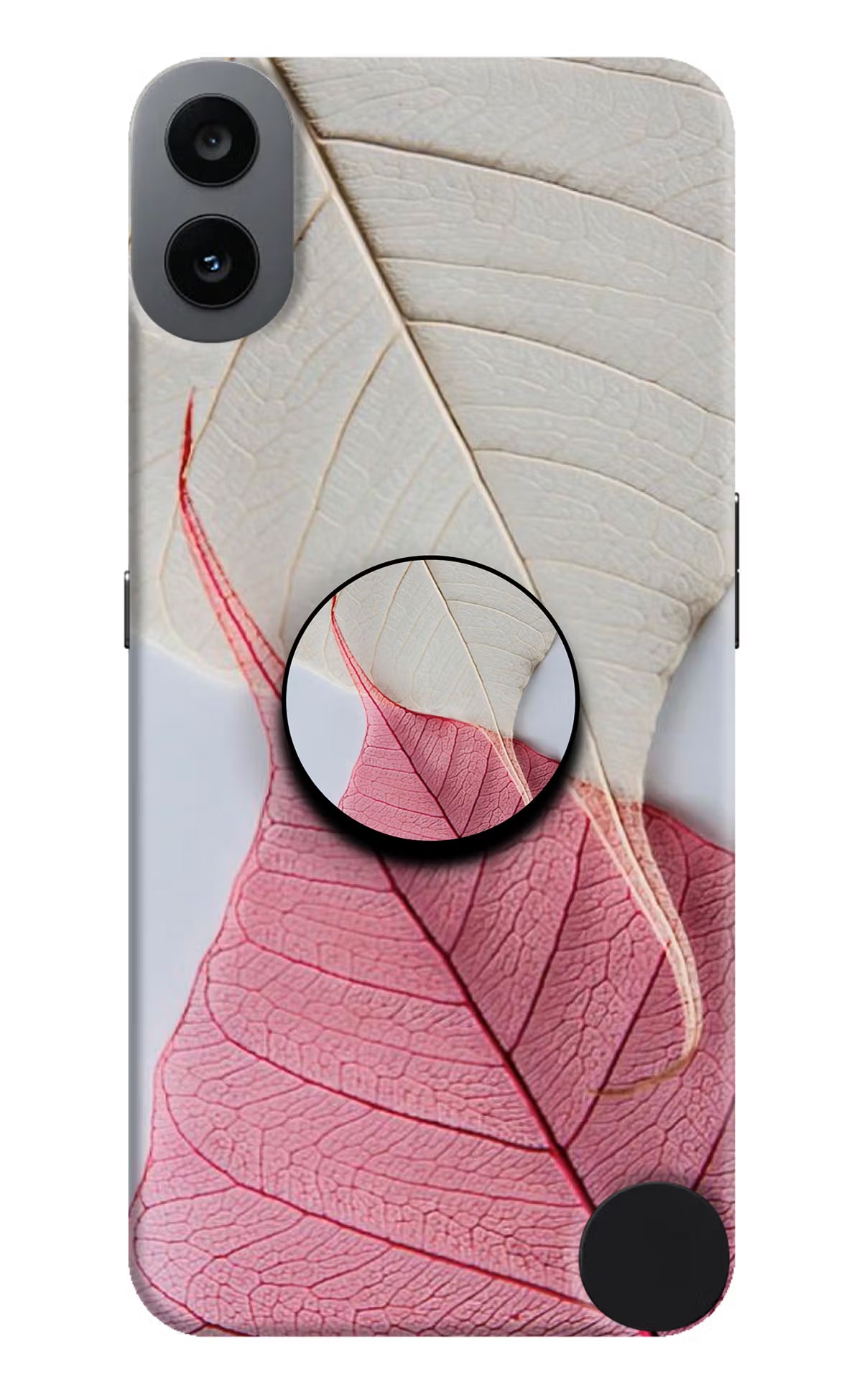 White Pink Leaf CMF by Nothing Phone 1 Pop Case by Casekaro