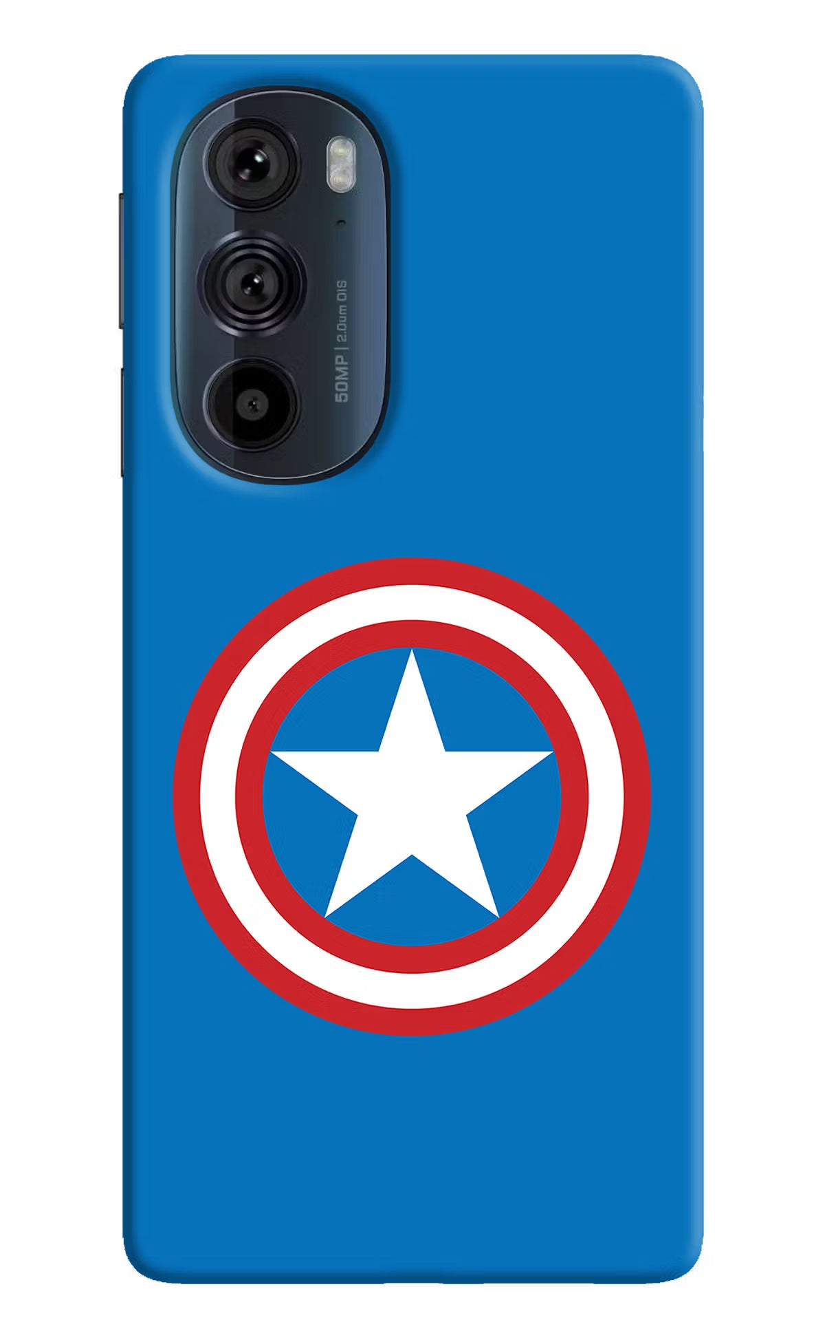 Captain America Logo Moto Edge 30 Pro Hard Case Back Cover by Casekaro