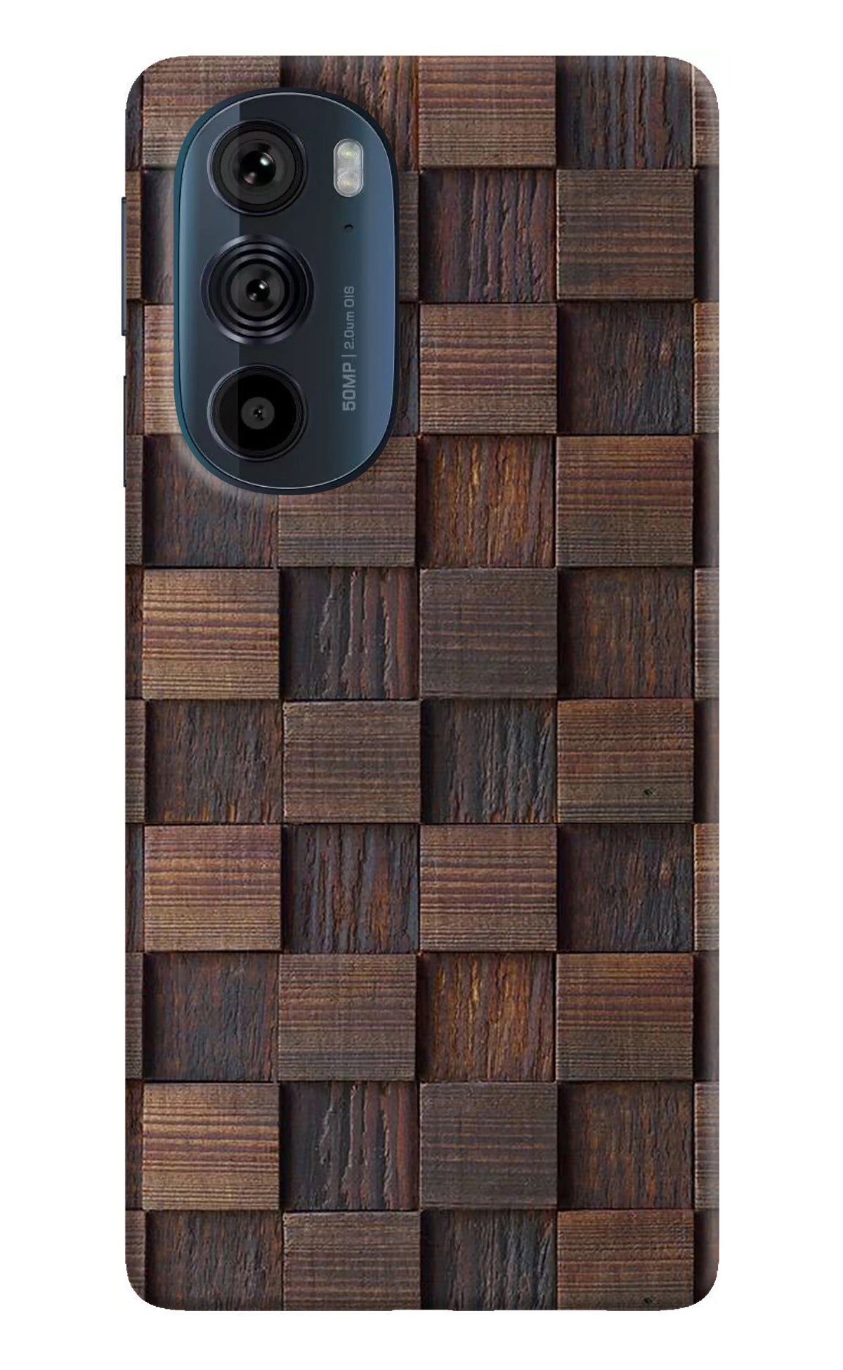 Wooden Cube Design Moto Edge 30 Pro Back Cover