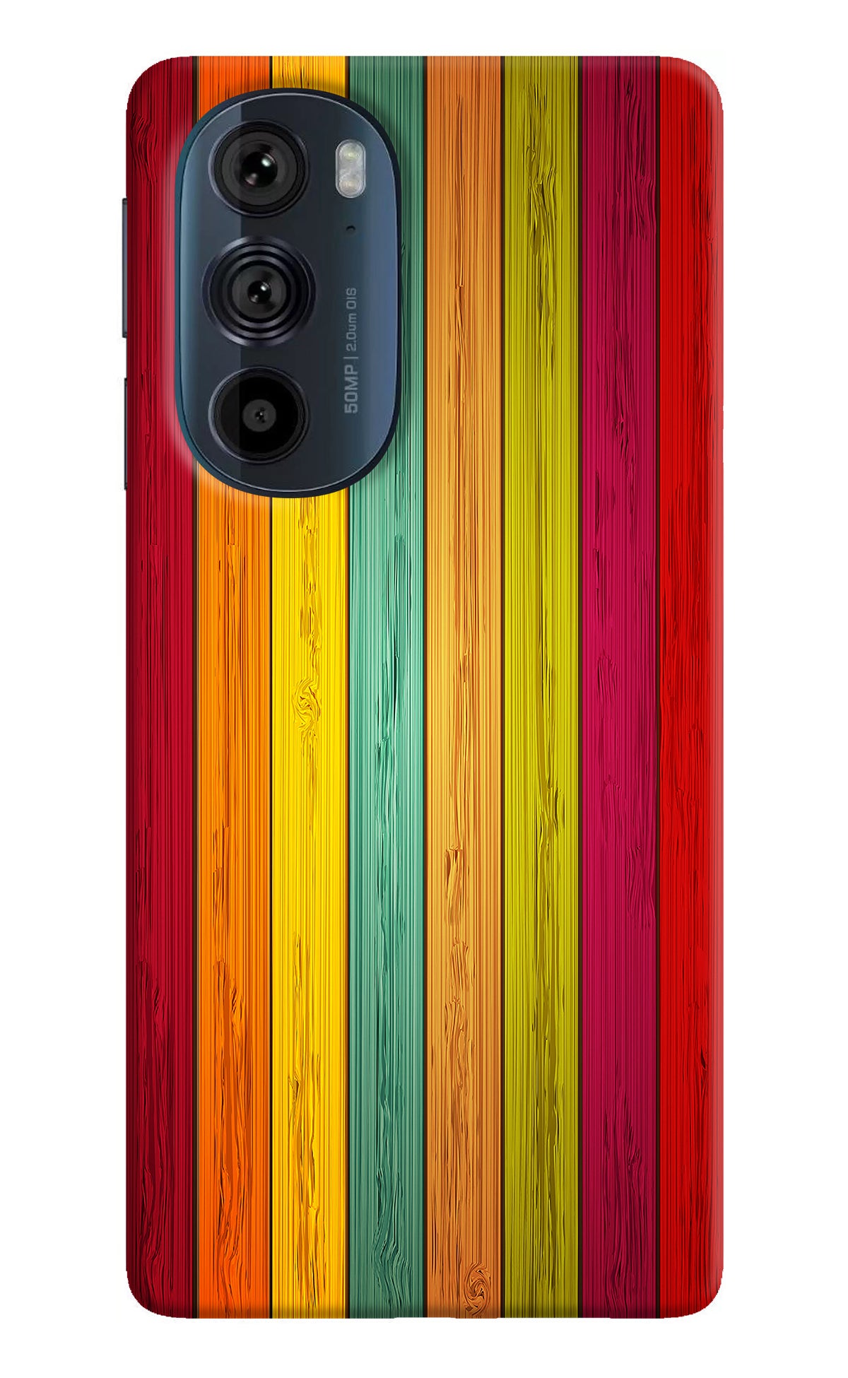 Multicolor Wooden Moto Edge 30 Pro Back Cover