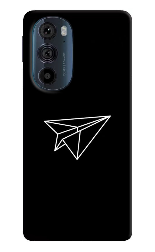 Paper Plane White Moto Edge 30 Pro Hard Case Back Cover by Casekaro