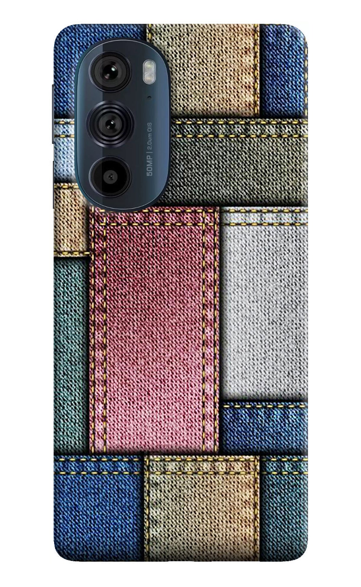 Multicolor Jeans Moto Edge 30 Pro Back Cover