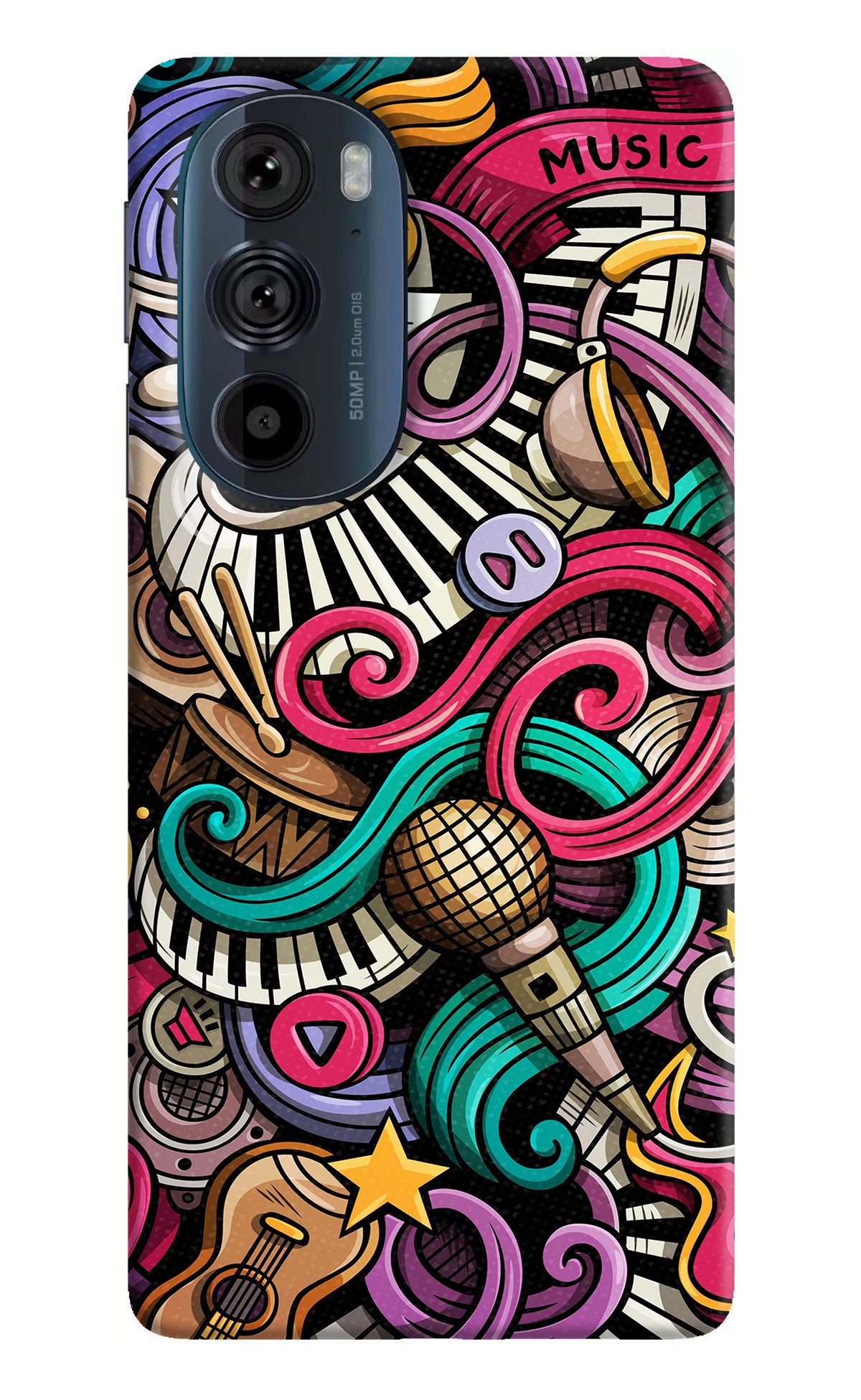 Music Abstract Moto Edge 30 Pro Back Cover