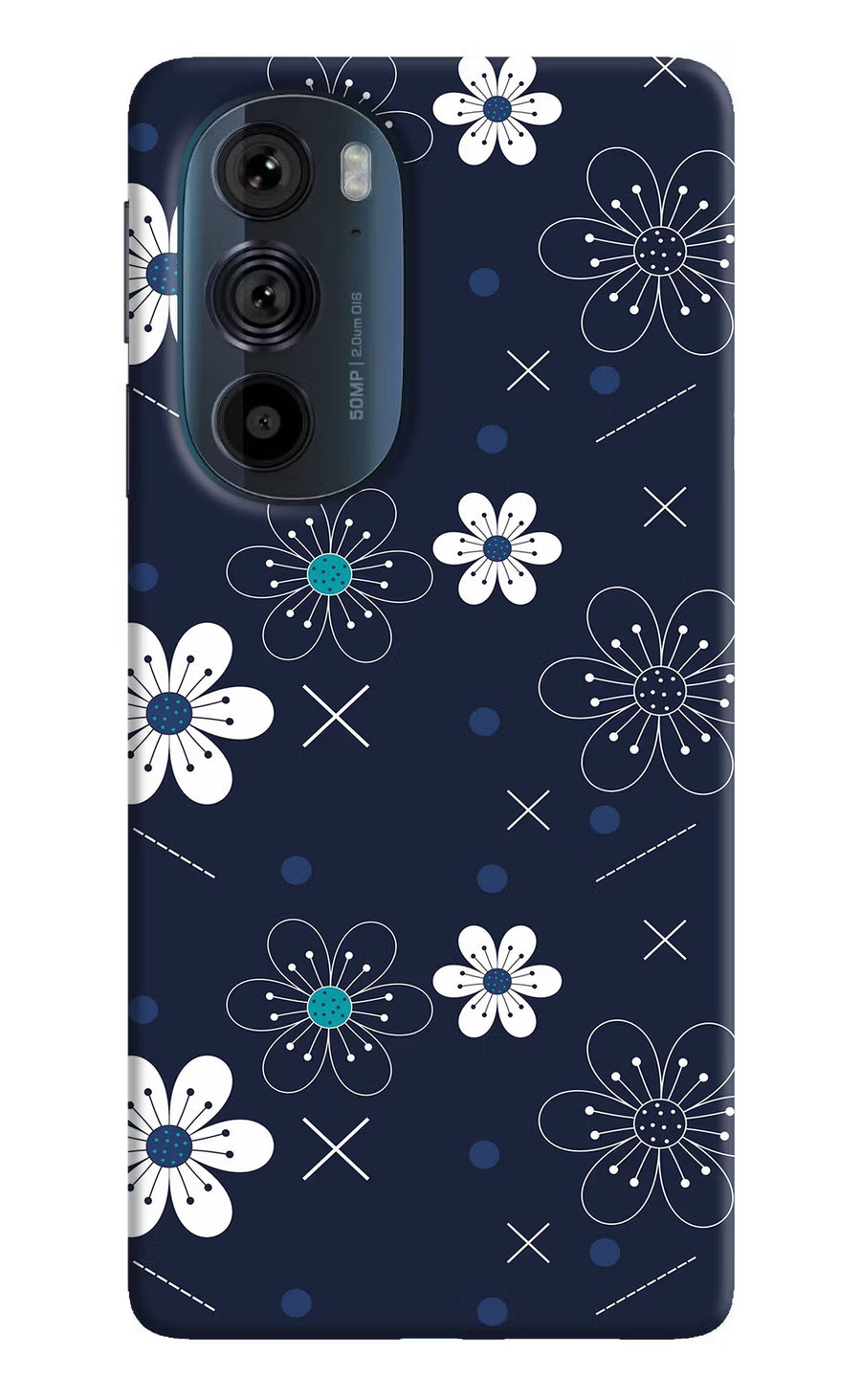 Flowers Moto Edge 30 Pro Back Cover, Hard case
