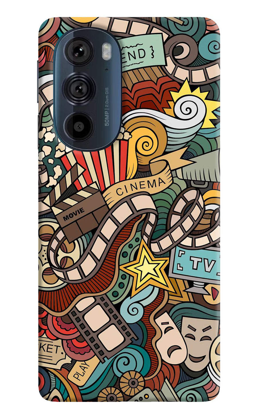 Cinema Abstract Moto Edge 30 Pro Back Cover, Hard case