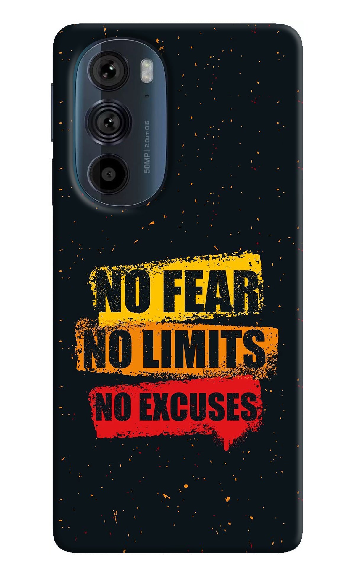 No Fear No Limits No Excuse Moto Edge 30 Pro Back Cover