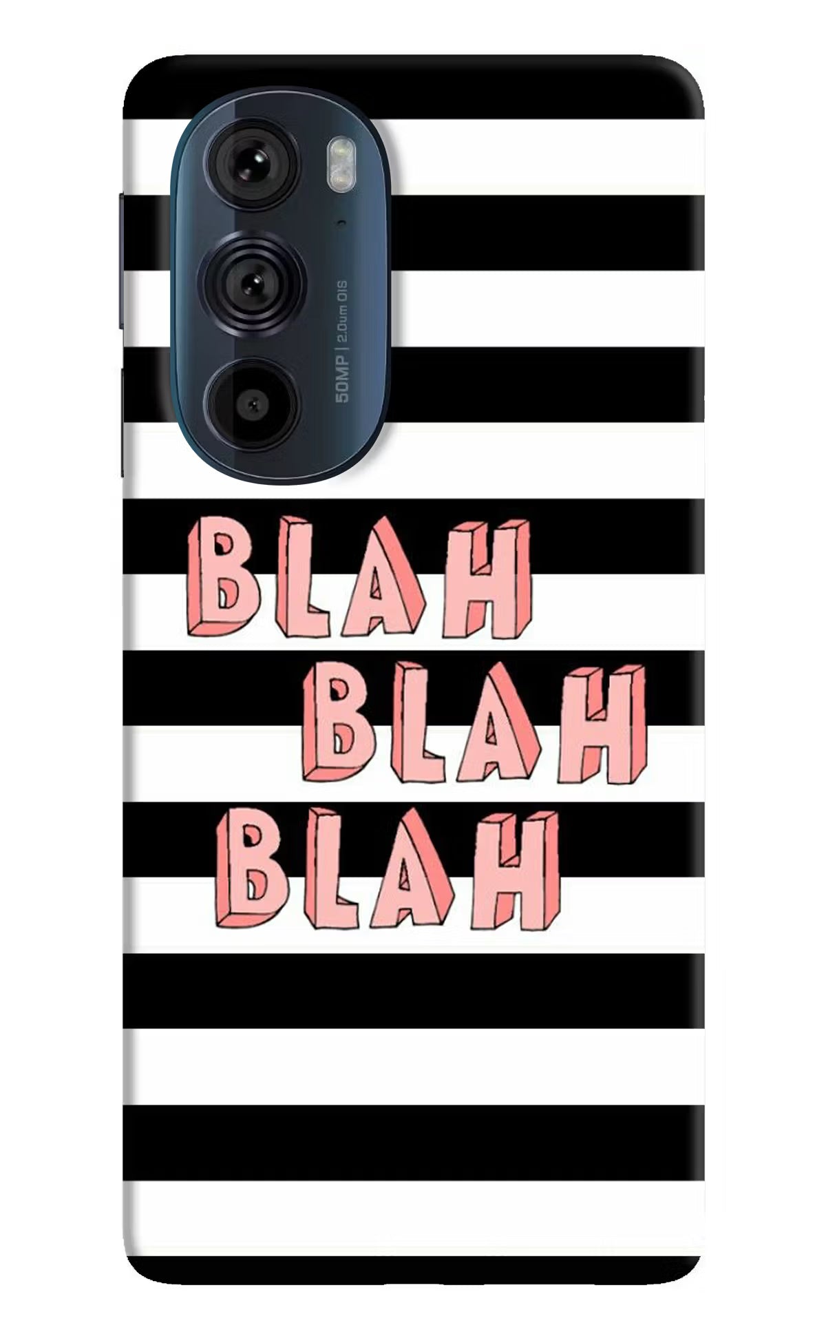 Blah Blah Blah Moto Edge 30 Pro Hard Case Back Cover by Casekaro