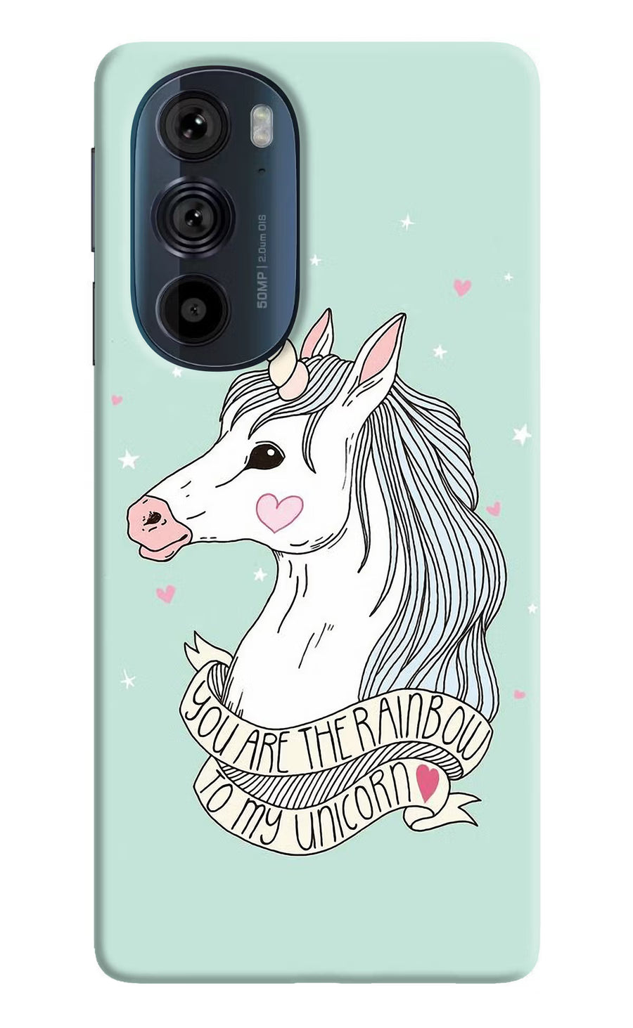 Unicorn Wallpaper Moto Edge 30 Pro Back Cover, Hard case