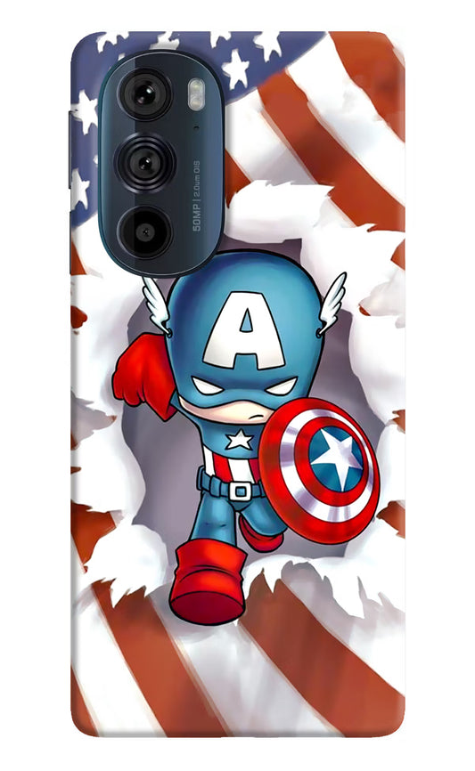 Captain America Moto Edge 30 Pro Hard Case Back Cover by Casekaro