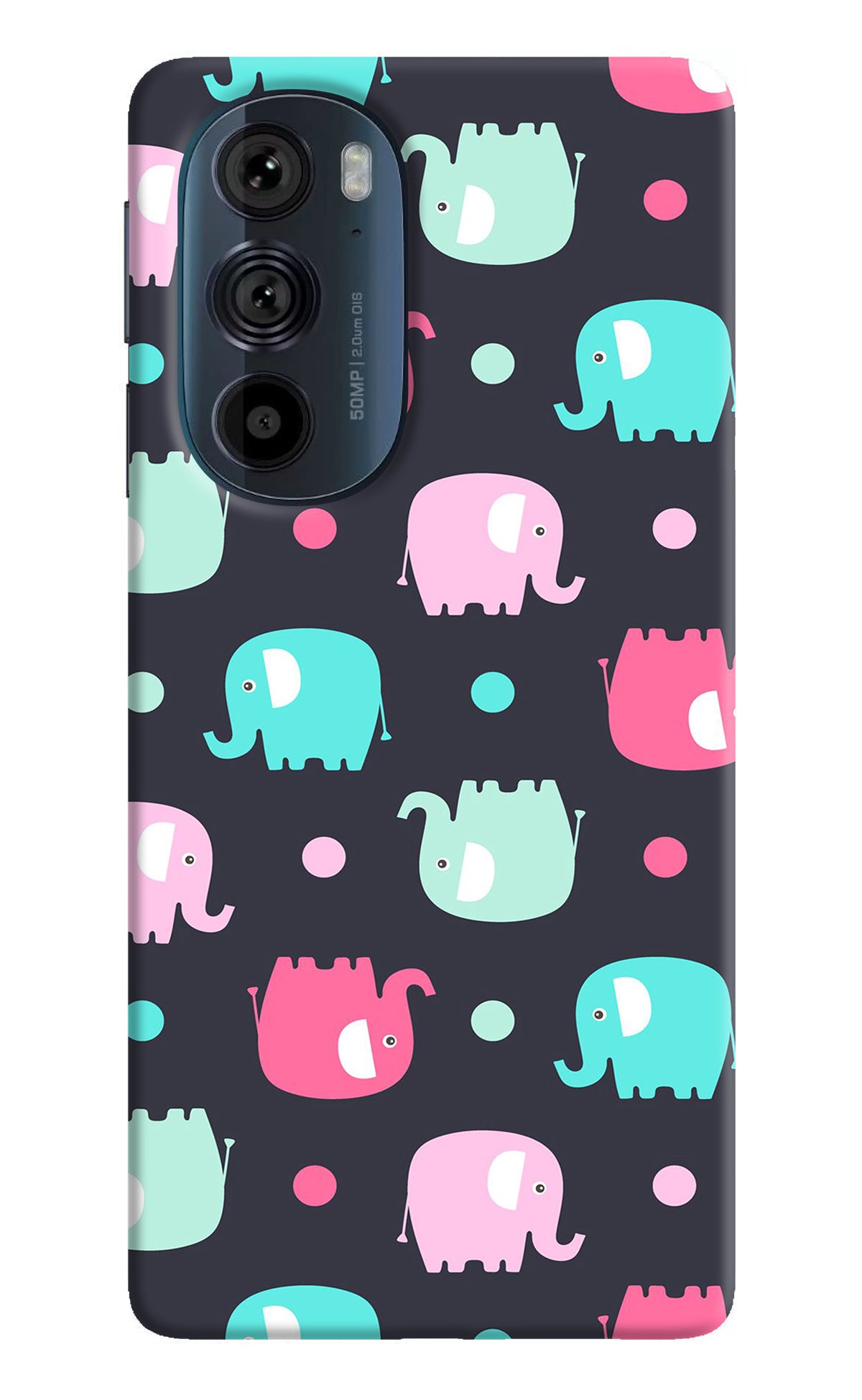 Elephants Moto Edge 30 Pro Back Cover