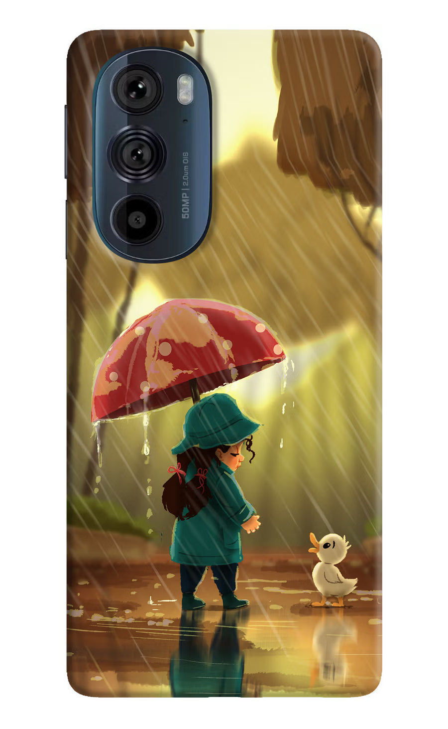 Rainy Day Moto Edge 30 Pro Back Cover, Hard case