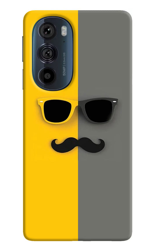 Sunglasses with Mustache Moto Edge 30 Pro Hard Case Back Cover by Casekaro
