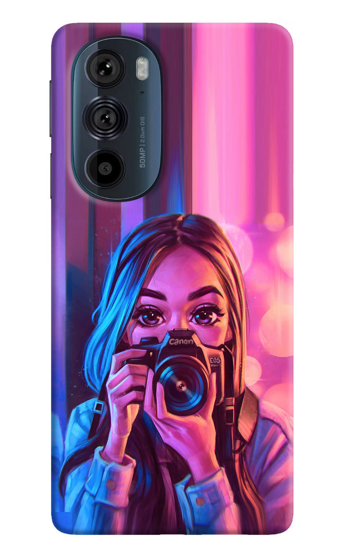 Girl Photographer Moto Edge 30 Pro Back Cover