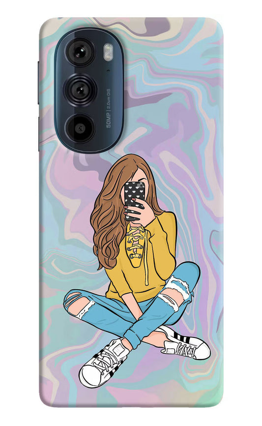 Selfie Girl Moto Edge 30 Pro Hard Case Back Cover by Casekaro