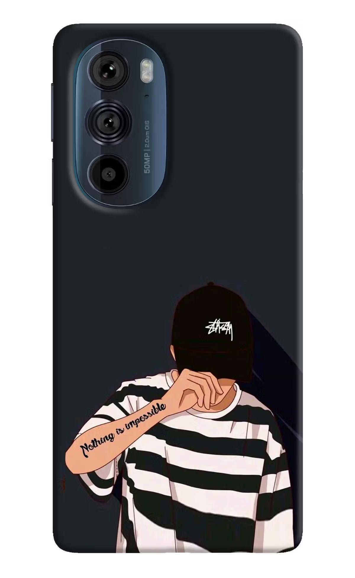 Aesthetic Boy Moto Edge 30 Pro Hard Case Back Cover by Casekaro