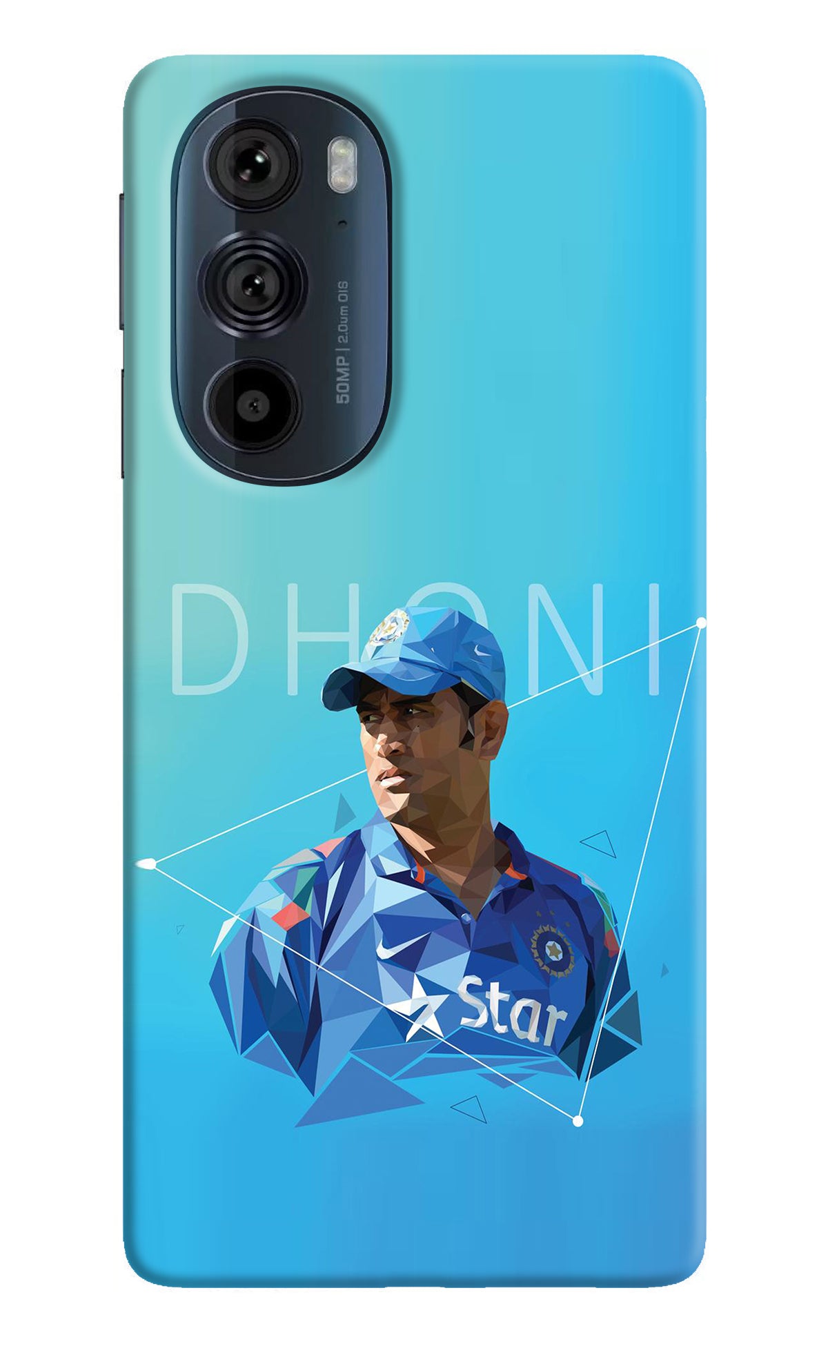 Dhoni Artwork Moto Edge 30 Pro Back Cover