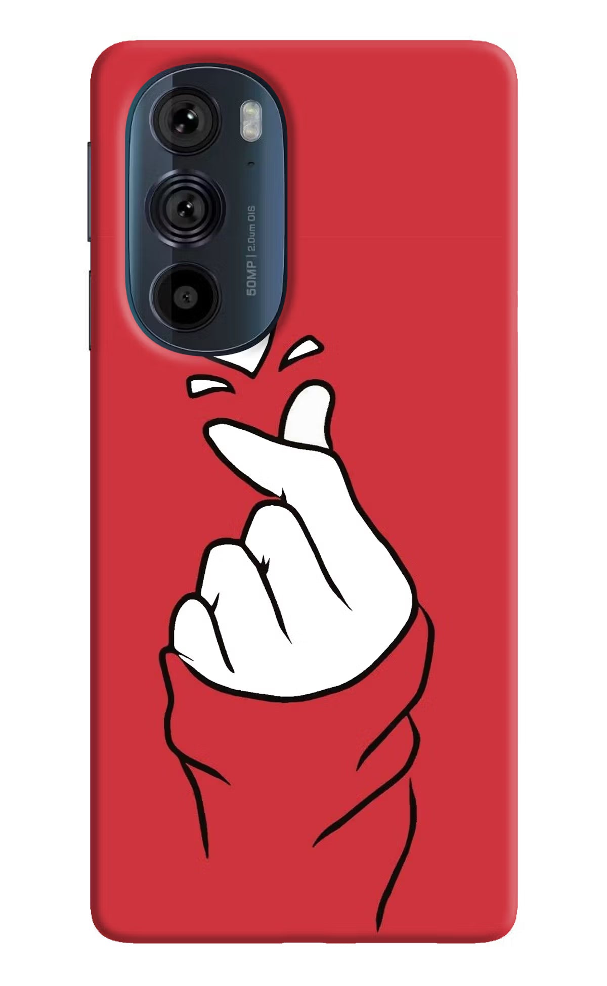 Korean Love Sign Moto Edge 30 Pro Hard Case Back Cover by Casekaro