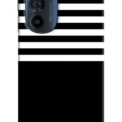 Black and White Print Moto Edge 30 Pro Hard Case Back Cover by Casekaro
