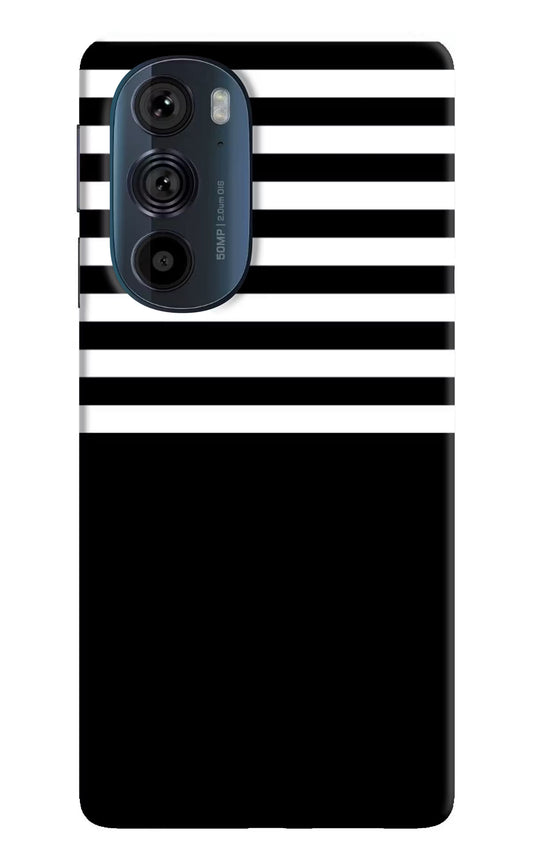 Black and White Print Moto Edge 30 Pro Hard Case Back Cover by Casekaro