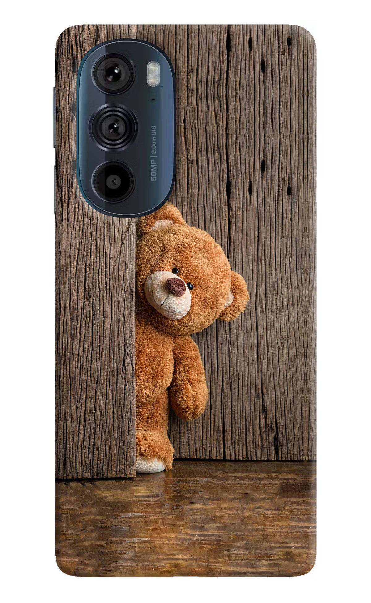 Teddy Wooden Moto Edge 30 Pro Hard Case Back Cover by Casekaro