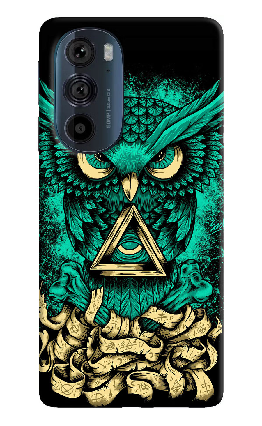 Green Owl Moto Edge 30 Pro Back Cover, Hard case
