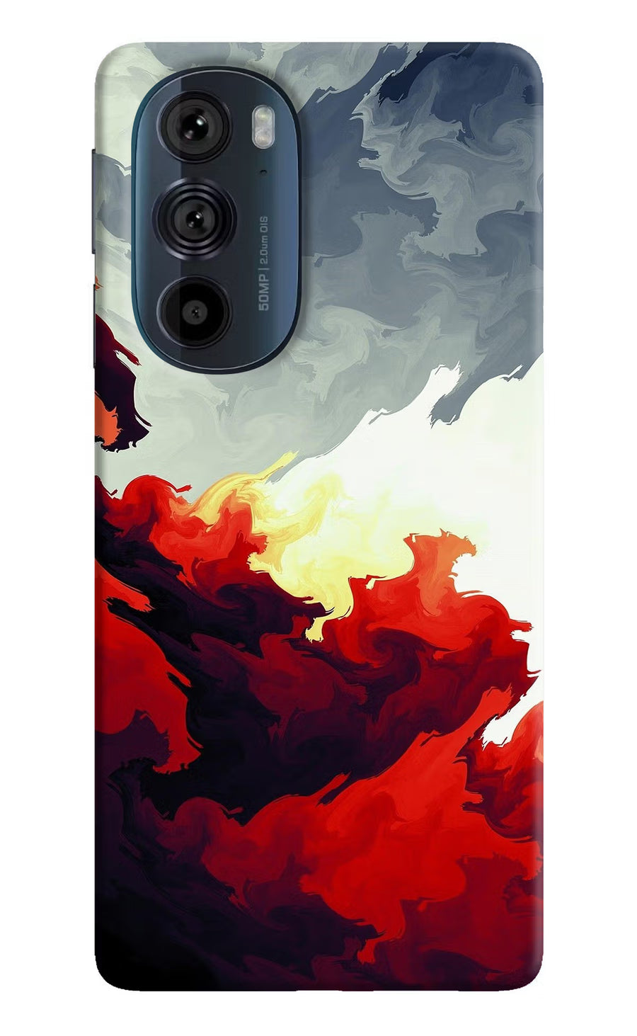 Fire Cloud Moto Edge 30 Pro Back Cover, Hard case