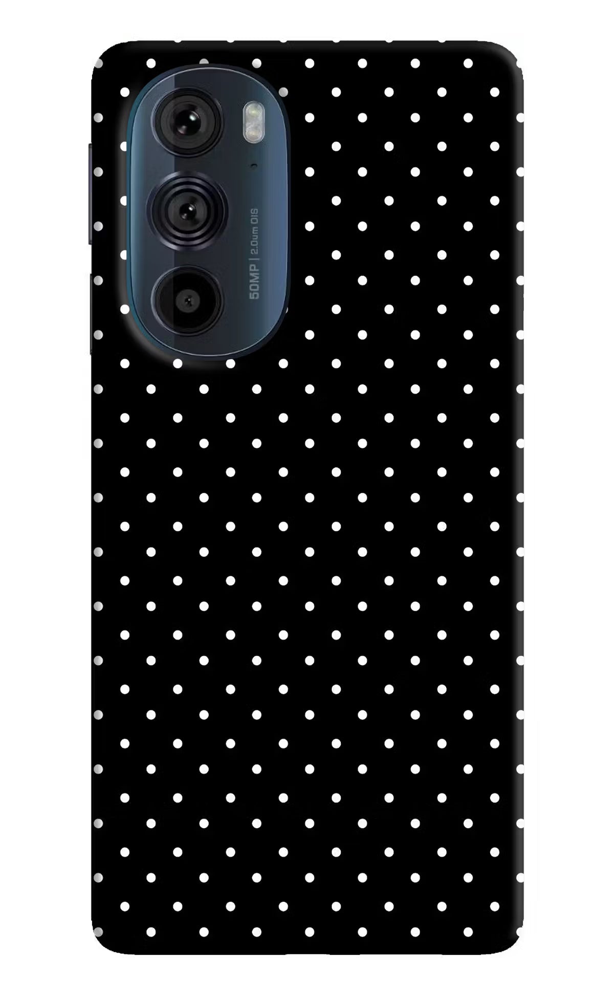 White Dots Moto Edge 30 Pro Hard Case Back Cover by Casekaro