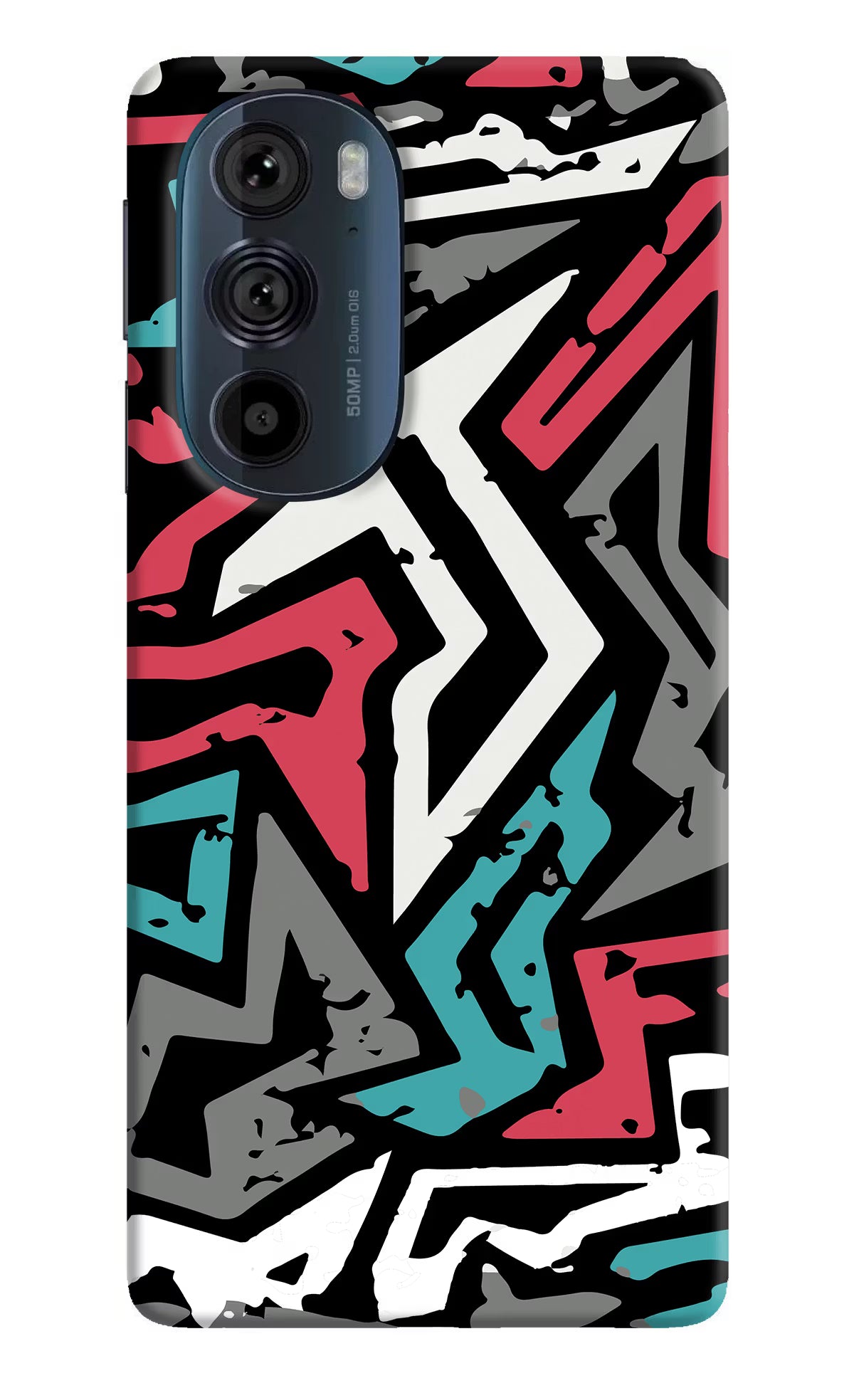 Geometric Graffiti Moto Edge 30 Pro Hard Case Back Cover by Casekaro