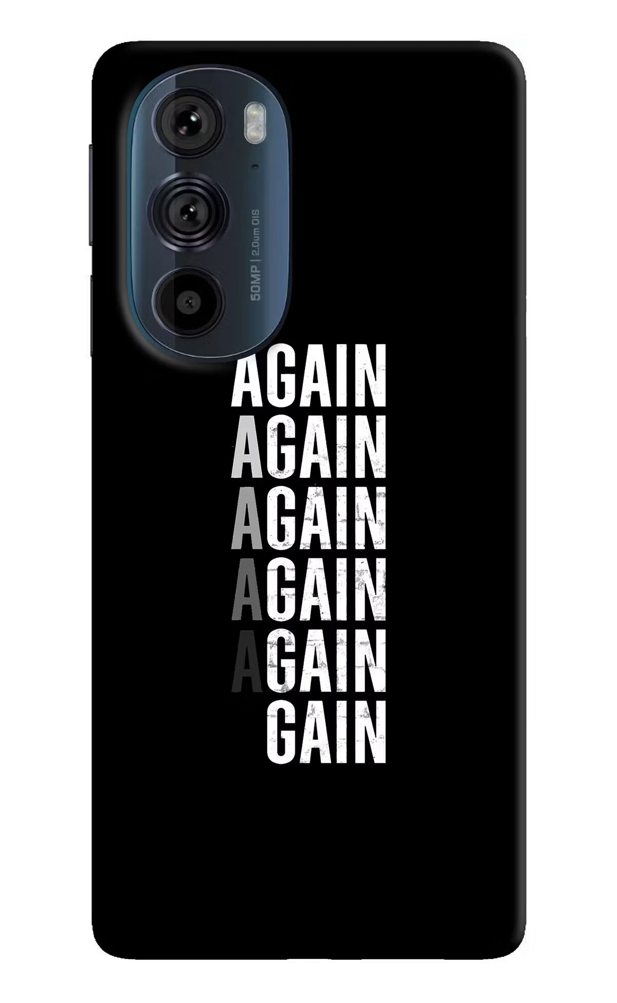 Again Again Gain Moto Edge 30 Pro Hard Case Back Cover by Casekaro