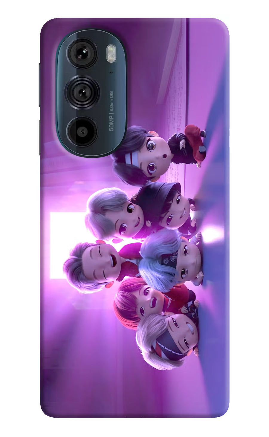 BTS Chibi Moto Edge 30 Pro Back Cover, Hard case