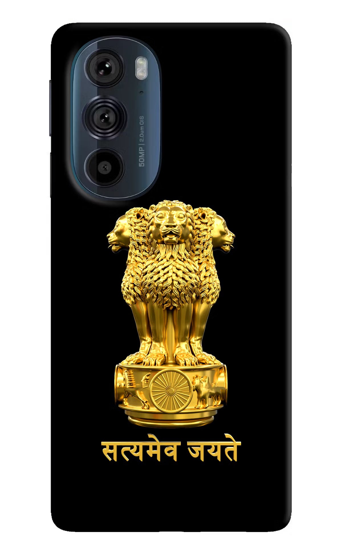 Satyamev Jayate Golden Moto Edge 30 Pro Hard Case Back Cover by Casekaro