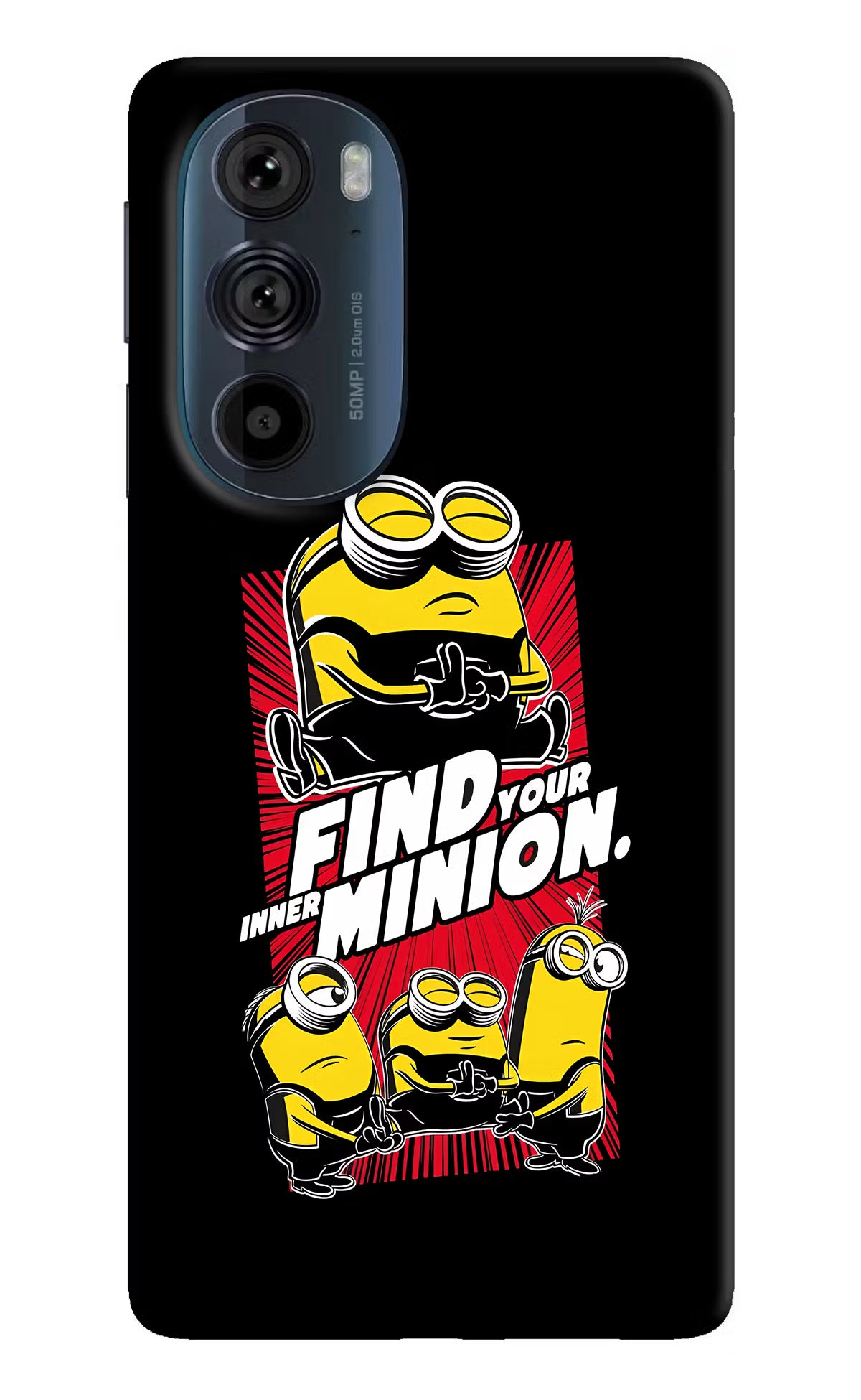 Find your inner Minion Moto Edge 30 Pro Hard Case Back Cover by Casekaro