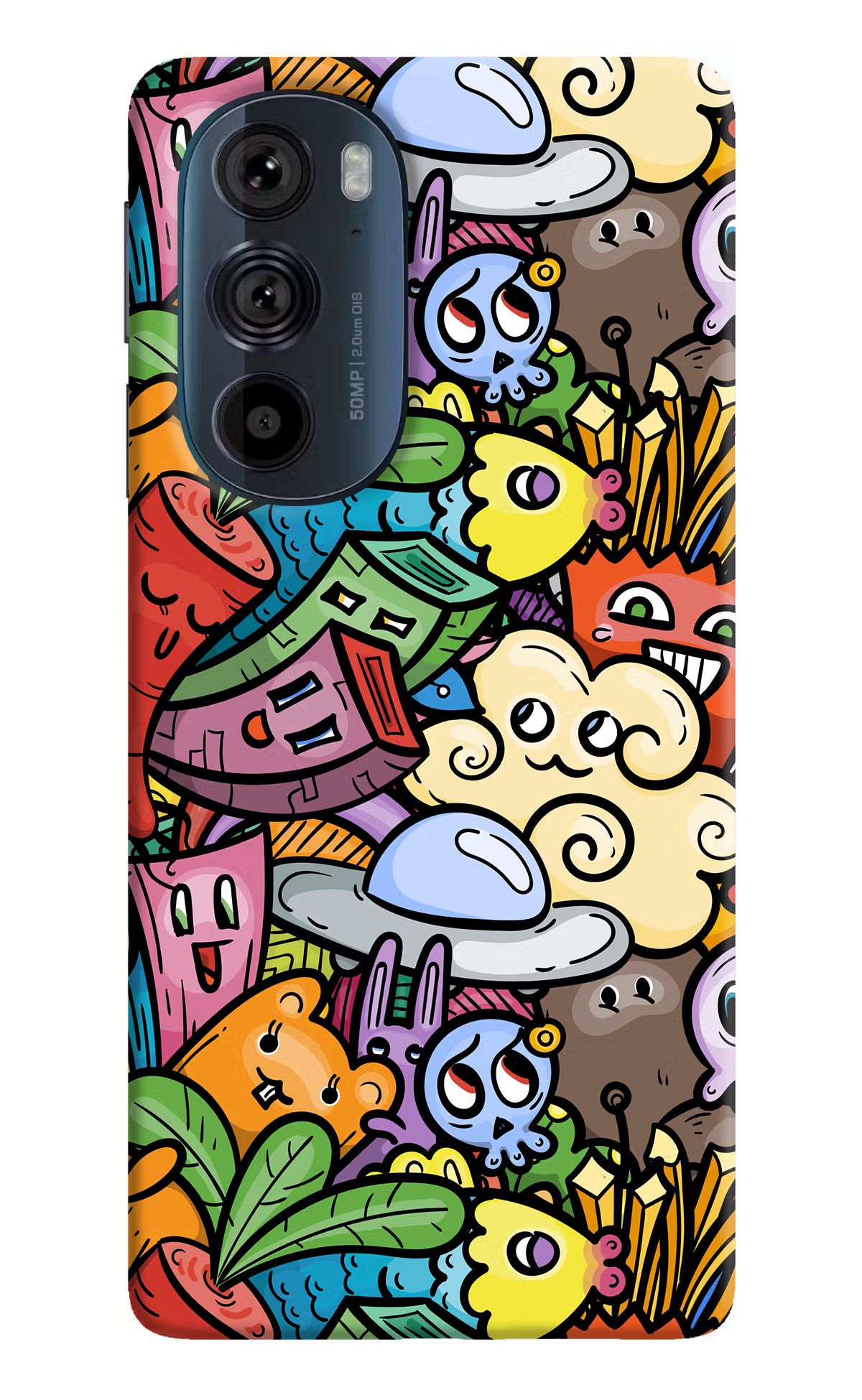 Veggie Doodle Moto Edge 30 Pro Hard Case Back Cover by Casekaro