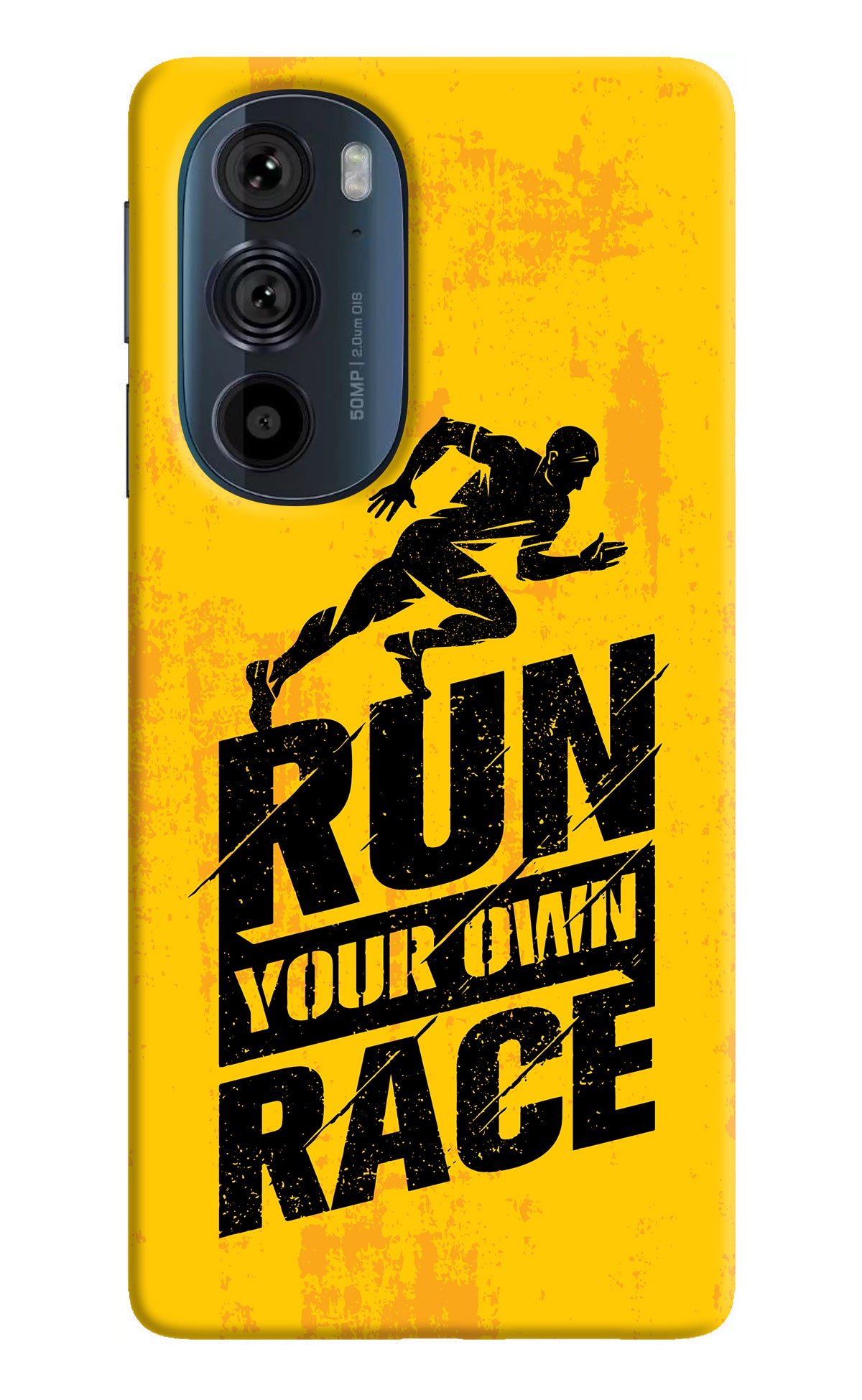 Run Your Own Race Moto Edge 30 Pro Back Cover