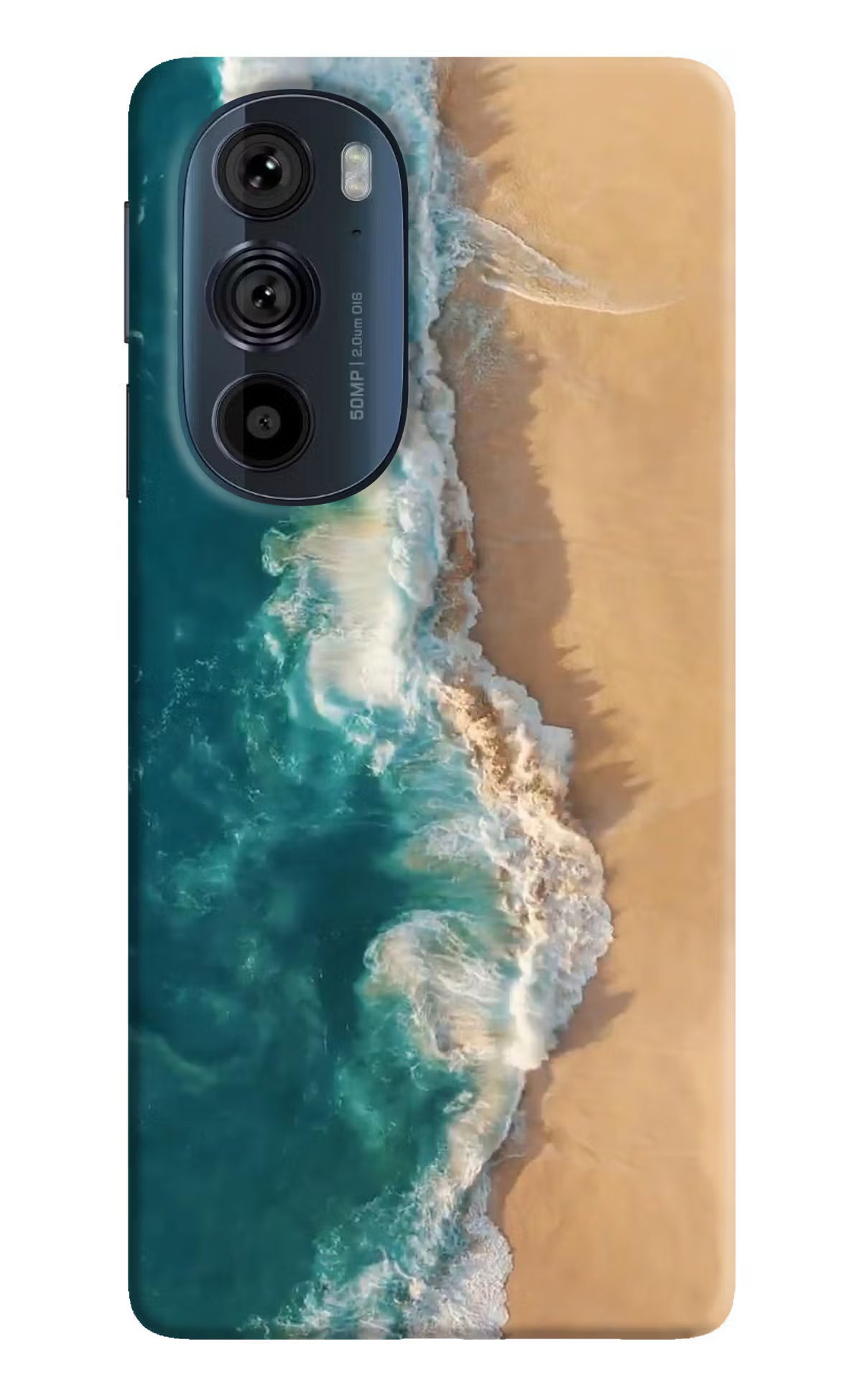 Ocean Beach Moto Edge 30 Pro Hard Case Back Cover by Casekaro