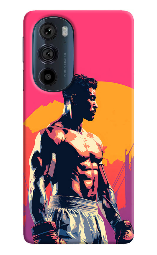 Sunset Warrior (AI Generated) Moto Edge 30 Pro Back Cover