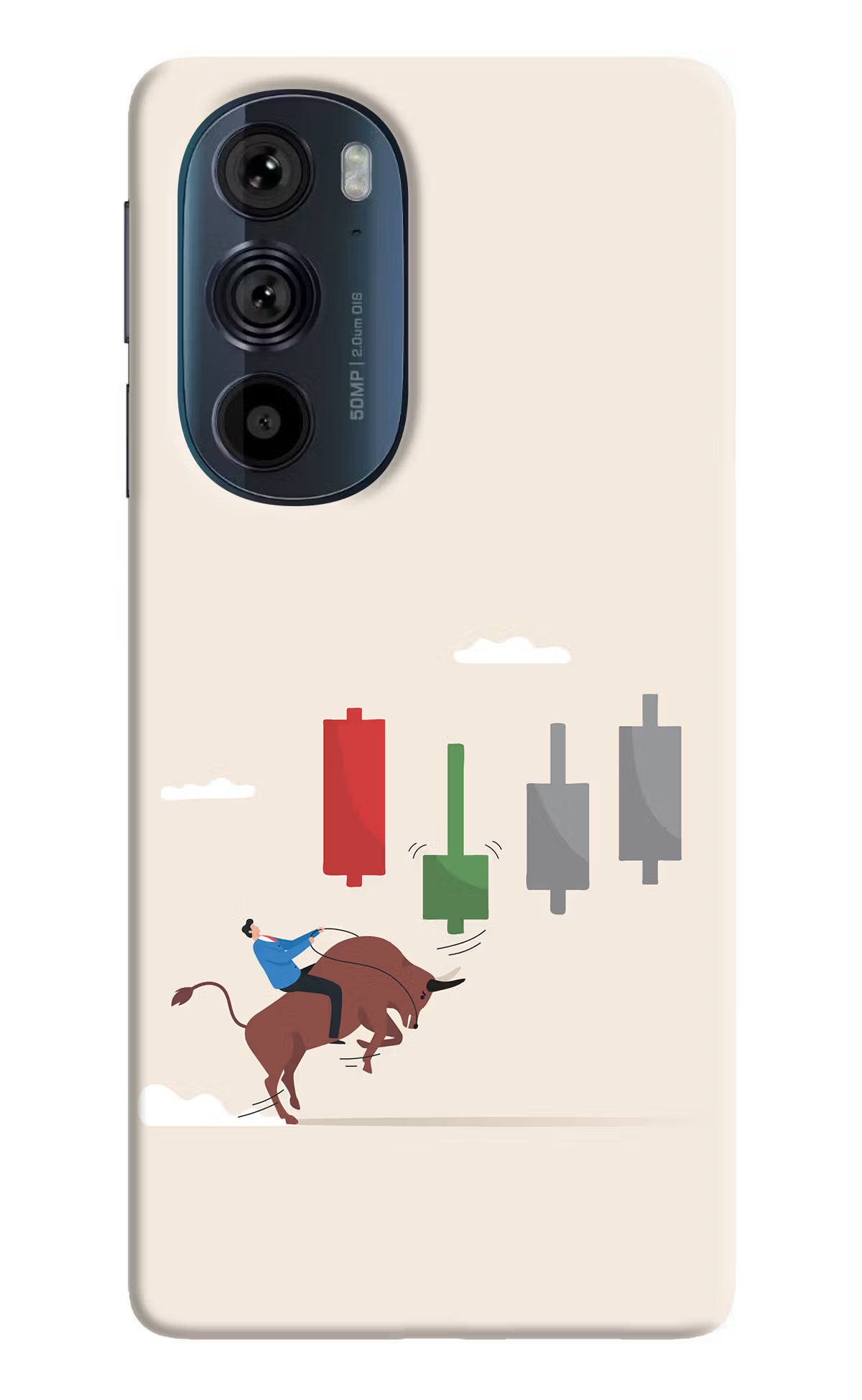 Bull Trading Momentum Moto Edge 30 Pro Hard Case Back Cover by Casekaro
