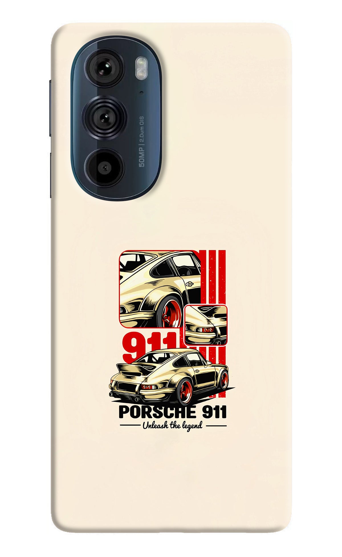 Classic Porsche 911 Moto Edge 30 Pro Back Cover