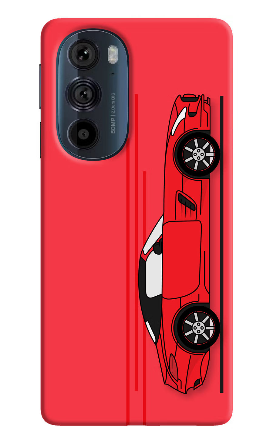 Red Velocity Moto Edge 30 Pro Back Cover, Hard case