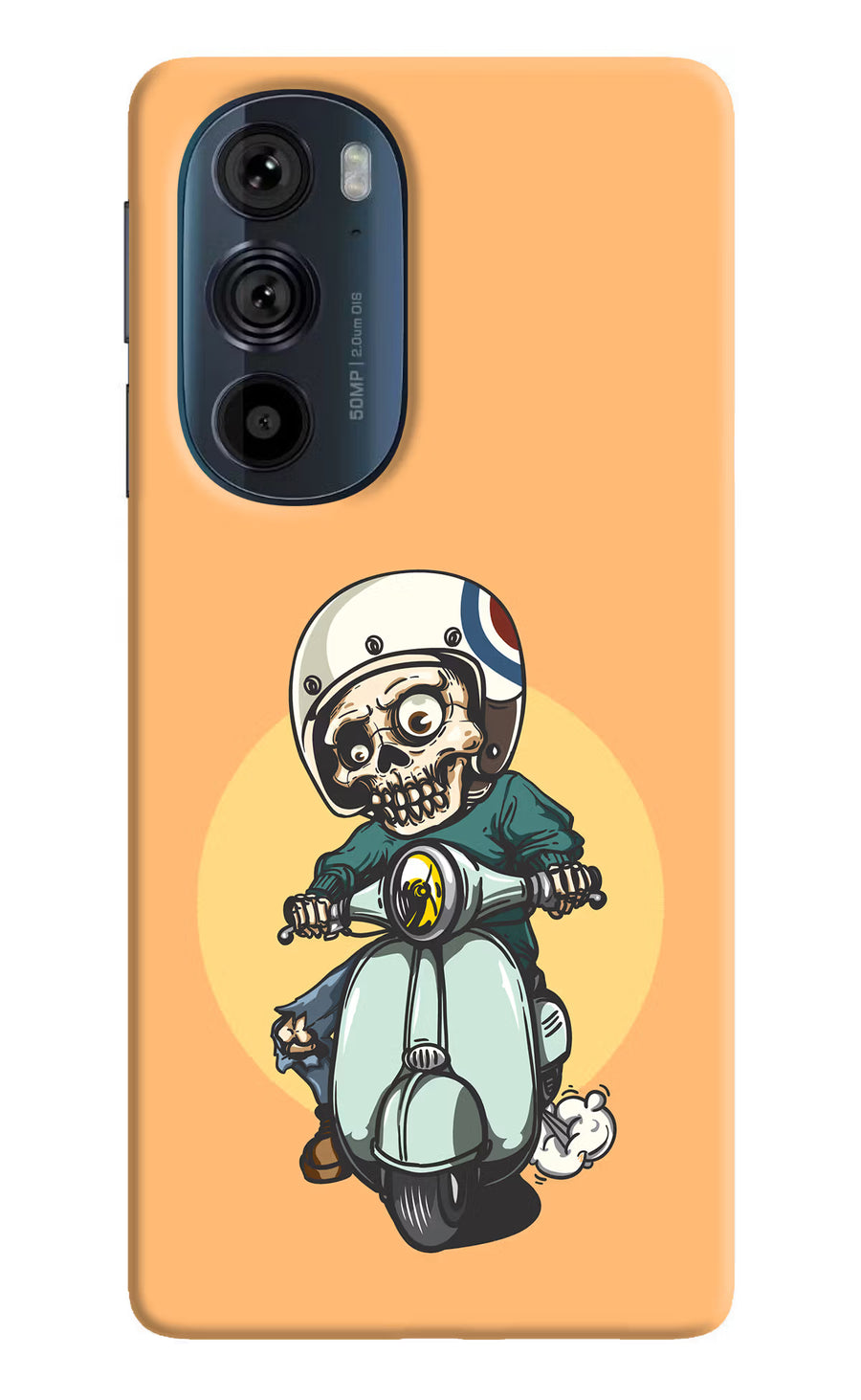 Undead Biker Moto Edge 30 Pro Back Cover, Hard case