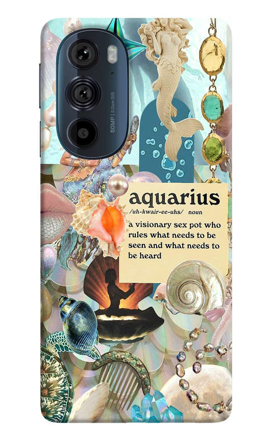 Aquarius Zodiac Moto Edge 30 Pro Hard Case Back Cover by Casekaro